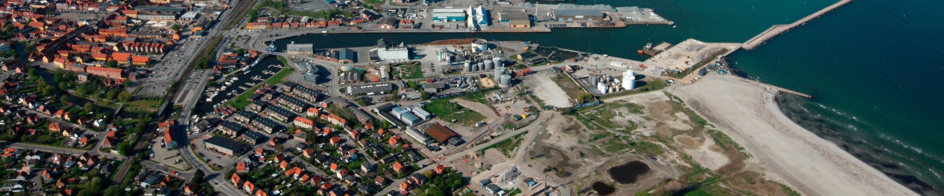 Luftfoto af Køge